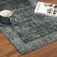 thumbnail image 5 of Tzou Dark Grey 5x7 Elegant Geometric Border Area Rugs, Super Soft Washable Carpet for Living Room Bedroom, Low Pile, 5 of 7