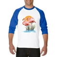thumbnail image 1 of Artix - Mens Raglan Sleeve Baseball T-Shirts - Flamingo, 1 of 5