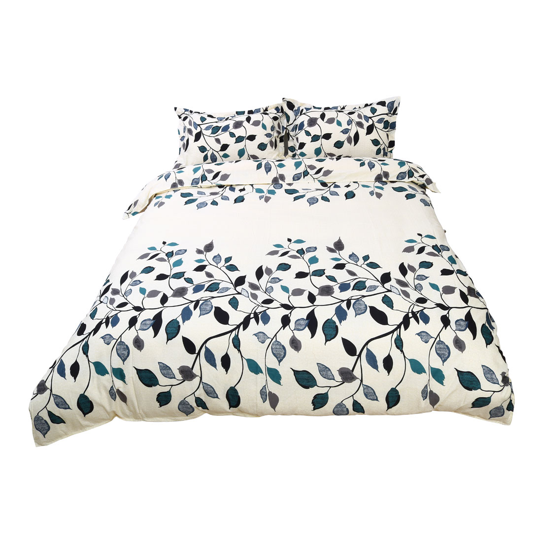 Unique Bargains Duvet Cover PillowCase Bedding Set Full Single Double