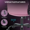 thumbnail image 6 of JONPONY Ergonomic Gaming Desk Chair - Adjustable PU Leather Swivel Racing Chair with Flip-up Armrests for Home Office and Entertainment, Perfect for Adults, Kids, and Gamers, Pink White, 6 of 7