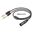 thumbnail image 1 of Cable divisor en Y Dual de 1/4 pulgadas a XLR de 1/2/3 metros para mezclador de micrófono, 1 of 7