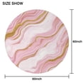 thumbnail image 6 of Pink Marble Gold Line Pattern Round Tablecloth 60"x60",Wrinkle Wipeable Table Cloth for Kitchen Dining Room Picnic Patio Party, 6 of 6