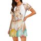 thumbnail image 1 of Easygdp Happy Easter Camisón de manga corta para mujer, informal, estampado, 1 of 6