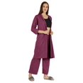 thumbnail image 2 of Inkmeso Womens 3 Pcs Nightwear Set Crop Tank Top Loose Pants & Front Open Shrug Sleepwear, 2 of 7