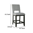 thumbnail image 5 of Manny Counter Height Chair Set of 2- Bluish Gray Fabric Seat and Back, 5 of 6