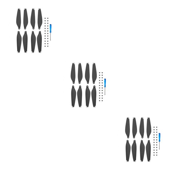 Vogacara Hélice de Dron con Control remoto de plástico de 8 piezas, repuesto de hélices de bajo ruido para Mini 3 Pro con tornillos de Type1 NO1
