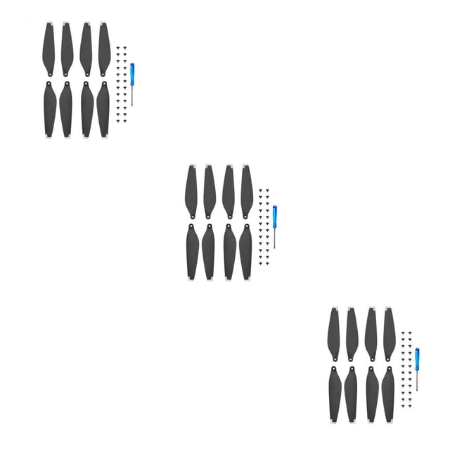 Vogacara Hélice de Dron con Control remoto de plástico de 8 piezas, repuesto de hélices de bajo ruido para Mini 3 Pro con tornillos de Type1 NO1