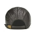 thumbnail image 5 of Brand Men Casual Real Leather Earflap Cap Men Real Cowhide Leather Caps Male Fall Winter Genuine Real Cow Leather Baseball Hats ,Fashion, 5 of 8
