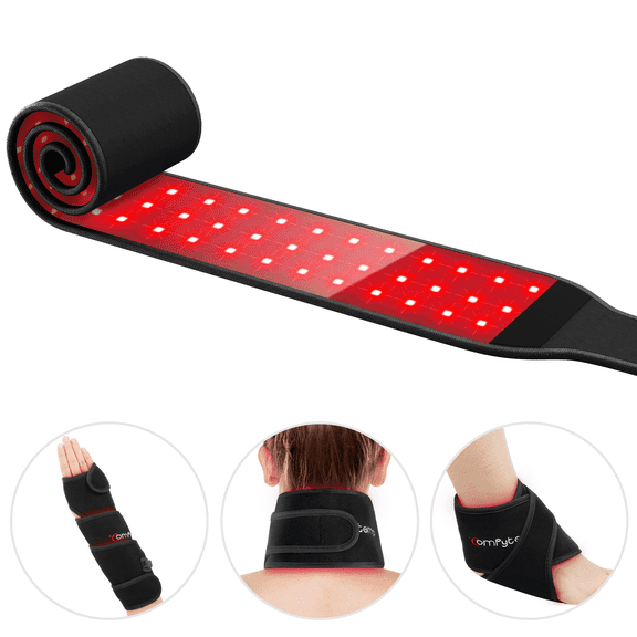 Comfytemp Red Light Wrap for Body, 37'' Near Infrared Light Belt with Portable USB Port for Face Knee Ankle