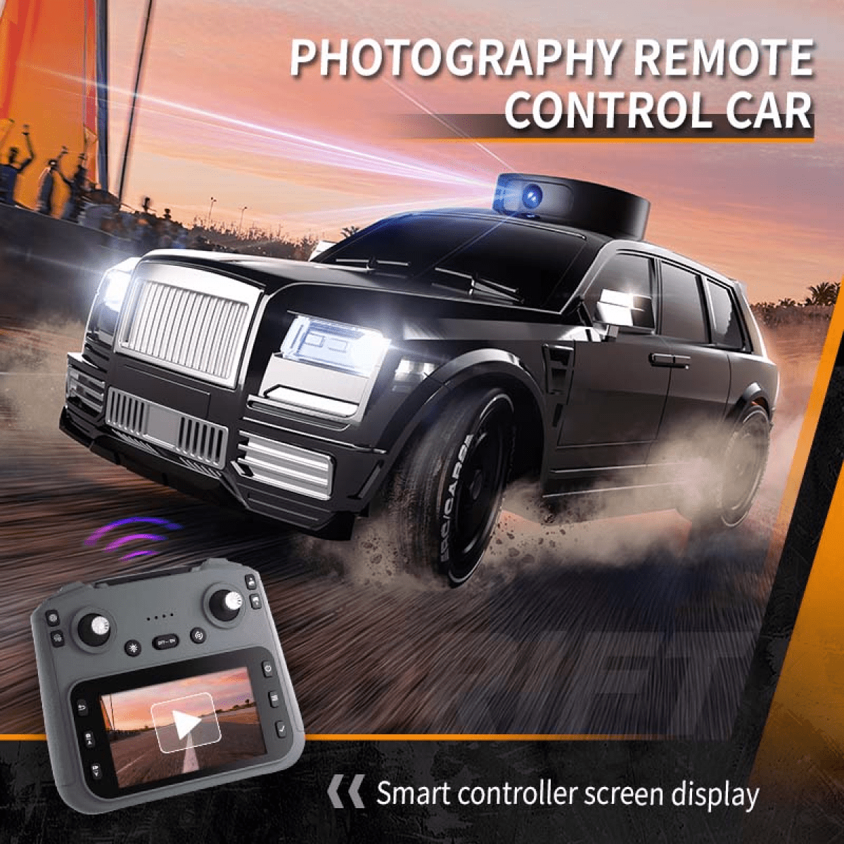 RC Truck with 720P Camera for Adults, Remote Control Car with Real-time View Transmission for Ages 14+ Birthday Gifts(Black)