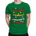 thumbnail image 2 of Festive Candy Cane Pattern Men's T-shirt, 2 of 3