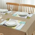 thumbnail image 3 of Green and Blue Pioneer Flower Pattern Summer Placemats Table Placemats Set Of 4-Linen Kitchen Washable Placemats Table Mats 11.8"x17.7" Non-Slip Heat Resistant, 3 of 6