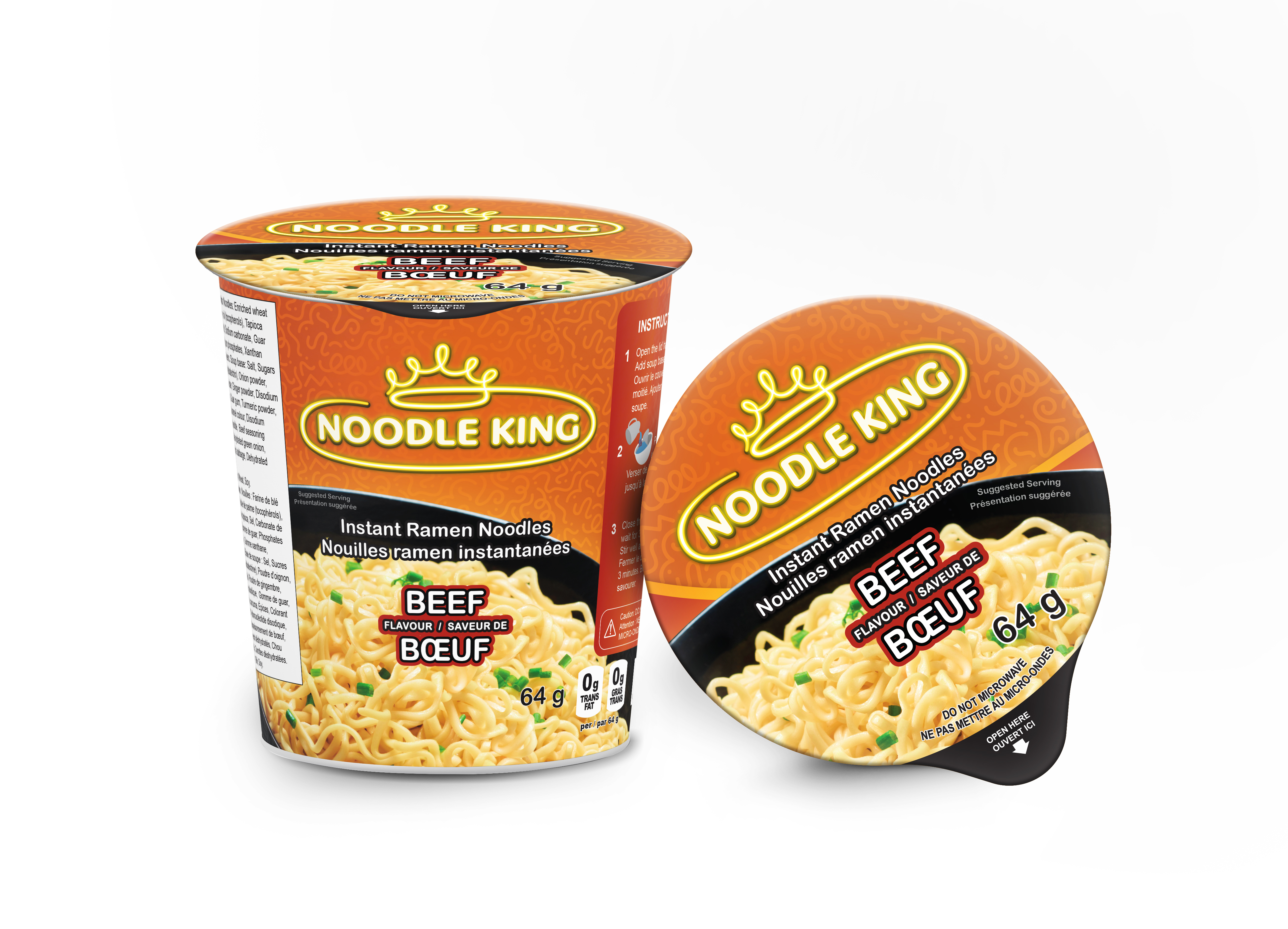 Beef Flavor Ramen Noodles in a Cup