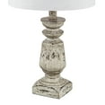 thumbnail image 4 of Kyrid 22" Resin Table Lamp Set of 2 Rustic Bedside Nightstand Lamps with Linen Shade, 4 of 6