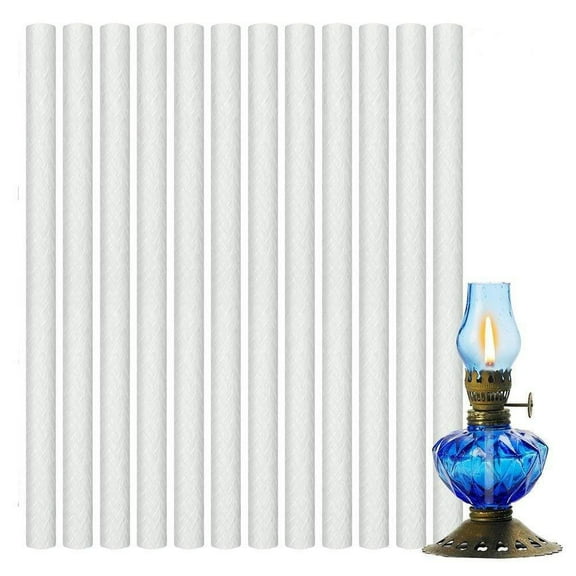 Snmubt 10pcs Lamp Wick Glass Fiber Replacement Oil Wick Oil Lanterns Wick for Paraffin Oil Lanterns 10" Lamp Wick Spirit Lamp Wick Lighting (White)