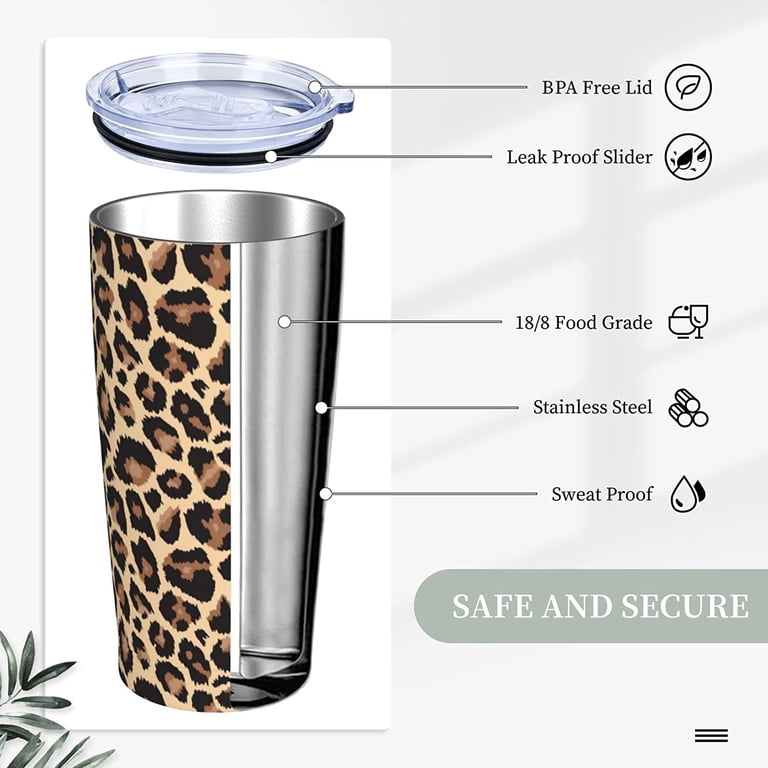 Leopard Print MAMA Tumbler 20 Oz - Laser Engraved Insulated Stainless Steel Tumbler With Straw - Perfect Mom Gift