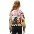 thumbnail image 6 of Uourmeti Quarter Zip Up Sweatshirt for Girls with Pocket Lightweight Athletic Wear Soft Loose Top for School Gym Daily Use Size 11-12, 6 of 7