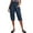 Navy, variant on Womens Cotton Linen Capri Pants Summer Casual Elastic Waist Capris Relaxed Fit Solid Color Pants with Pockets