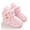Pink, variant on Newborn Baby Boy Girl Soft Fleece Booties Christmas Shoes Stay On Infant Slippers Socks Shoe Non Skid Gripper Toddler First Walkers Winter Ankle Crib Shoes (Stars Print)