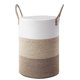 thumbnail image 2 of Cesto de lavandería tejido de cuerda (1 unidad), contenedor de almacenamiento grande, cesto plegable natural para organizar la ropa en el dormitorio con asa resistente, 2 of 9
