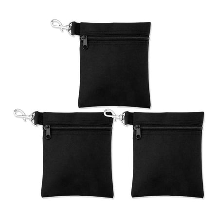 3pcs Golf Tee Bags Pouch Zipper Accessory Bag Ball Storage Accessories