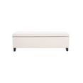 thumbnail image 2 of Benjara BM325071 51 in. Elias Rectangular Fabric Ottoman Bench with Storage, White & Black, 2 of 5