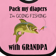 thumbnail image 4 of Inktastic Going Fishing with Grandpa Boys or Girls Baby Bib, 4 of 4