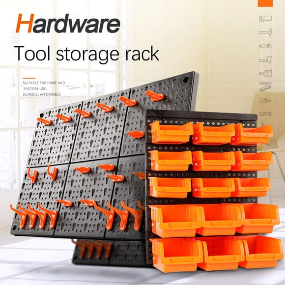 Wall Mount Parts Rack Wall Mounted Storage Bins Parts Rack Storage for your Nuts Bolts Screws Nails Beads Buttons Other Small Parts