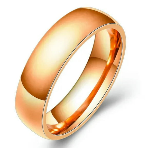 EOEMY 5mm Simple Smooth Polished Band Mens 316L Stainless Steel Wedding Ring Size 6-12