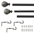 thumbnail image 4 of Eclipse Curtain Rod Iron Matte Black 42 - 120 Inch Adjustable, 4 of 5
