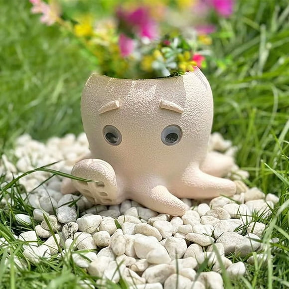 Boreal Craft Random Ornament Assortment 0rnaments And Ornament Set Cute Pot Resin Head Planter With Hole Funny Face Small Succulent Flower Pot For Indoor Outdoor Unique Lovers