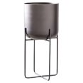thumbnail image 1 of Soporte para macetas Cateissary decoración elegante Jardinera con soporte de metal desmontable negro, 1 of 6