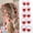 B, variant on 10pcs Cute Heart Design Hair Elastic Bands for Little Girls - Colorful Rubber Hair Ties