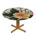 thumbnail image 3 of WERPE Butterflies Full White Round Tablecloth, Full Width Single-Sided Printing, 100% Polyester Fiber, Elastic Band Closure, Suitable for 36in-70in Round Tables White, 3 of 7