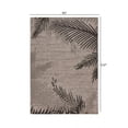 thumbnail image 2 of 8â€™ x 9â€™ Beige Palm Leaves Indoor Outdoor Scatter Rug, 2 of 9