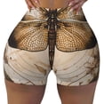 thumbnail image 2 of Sikiie Vintage Dragonfly Artwork Workout Shorts Women Scrunch Butt Gym Shorts Seamless High Waist Tummy Control Yoga Biker Athletic Shorts-Large, 2 of 8