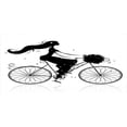 thumbnail image 4 of Black and White Piggy Bank, Young Woman Silhouette with a Bouquet of Spring Flowers Cycling Bridal, Ceramic Coin Bank Money Box for Cash Saving, 3.6" X 3.2", Black and White, by Ambesonne, 4 of 4