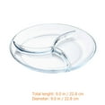 thumbnail image 2 of CATIEBYE Transparent Glass Divided Plate with Portion Control for Storage, Picnics, and Meal Prep, 2 of 6