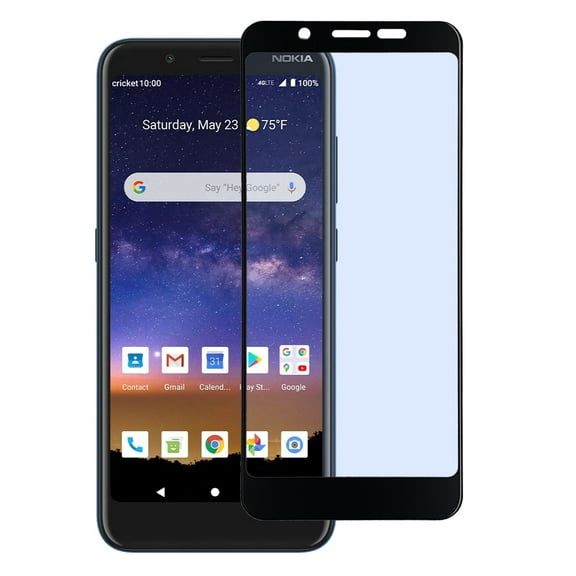 GSA Black Boarder Full Glue Tempered Glass for Nokia C2 Tava