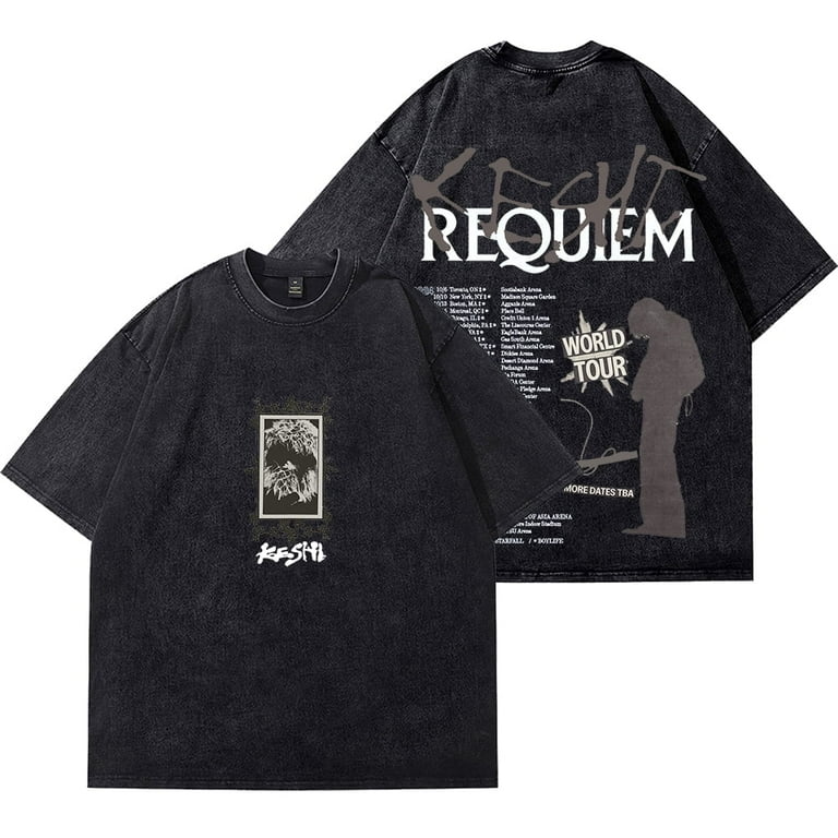 Keshi Requiem World Tour Merch Vintage Wash Cotton Short Sleeve T