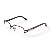 Luxe Women's WLO416 Rectangular Prescription Eyeglasses with Case, Plum