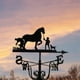 thumbnail image 2 of Metal negro Weathervane Fence Mount Weather Vane Yard Stake 20 pulgadas de alto Caballo Zulema Veleta, 2 of 7