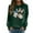 Green, variant on Women's Casual Round Neck Raglan Long Sleeved Colorful Feather Print Pullover Sweatshirt Sweater Graphic Hoodie Women Pullover Cute Fashion Top Ladies Warm Hoodies