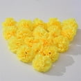 thumbnail image 3 of Durable Artificial Marigold,QZS Artificial Flowers,60Pcs Silk Marigold Heads,Portable Yellow Flower Bouquest for DIY Well,Crafts Bouquest,2.4x1.6in, 3 of 6
