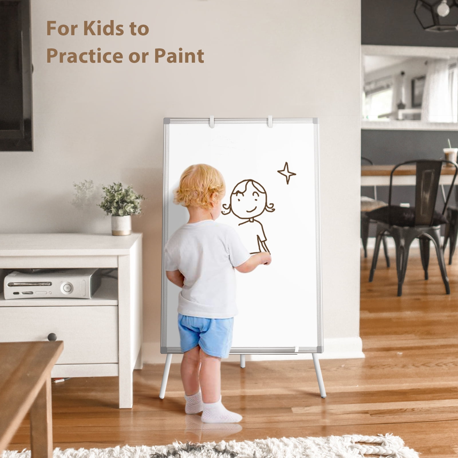 Easel Whiteboard - Maxtek Magnetic Portable Dry Erase Board 36 x 24, Tripod Height Adjustable, Flipchart Easel Stand White Board for Office or Teaching at Home & Classroom