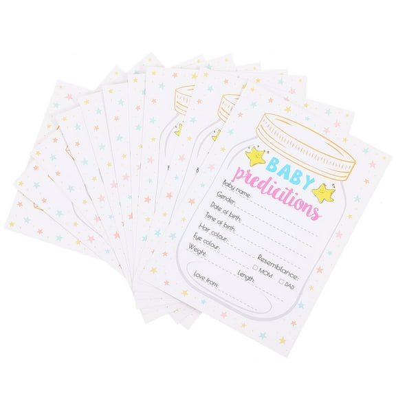 FOLOYORI 5 Sets Baby Shower Predictions and Advice Cards for Baby Shower Occasions 11.8x5.1x0.04in