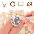 thumbnail image 3 of Miangastore 100 Pcs Demi-Perles Rondes en Bois Non Finies pour Bricolage, 3 of 9