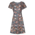 thumbnail image 3 of XXLvision Women Summer Boho Floral Mini Sundress Holiday Swing Tank Dress, 3 of 3