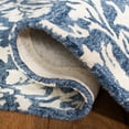 thumbnail image 5 of SAFAVIEH Micro-Loop Meridith Floral Trellis Wool Runner Rug, Blue/Ivory, 2'3" x 7', 5 of 8