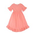 thumbnail image 2 of Honganda Mother  Daughter Family Matching Dress Solid Color Irregular Dress, 2 of 5